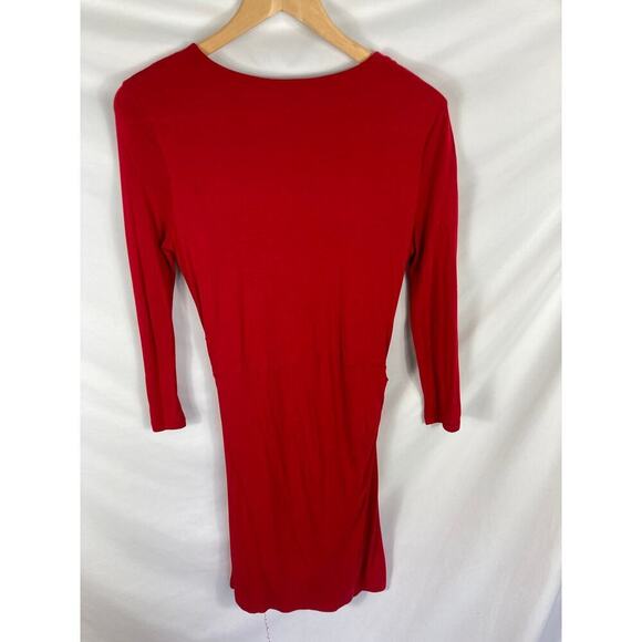 MNG by Mango Gathered Side Bodycon Dress Size Small - Picture 3 of 3